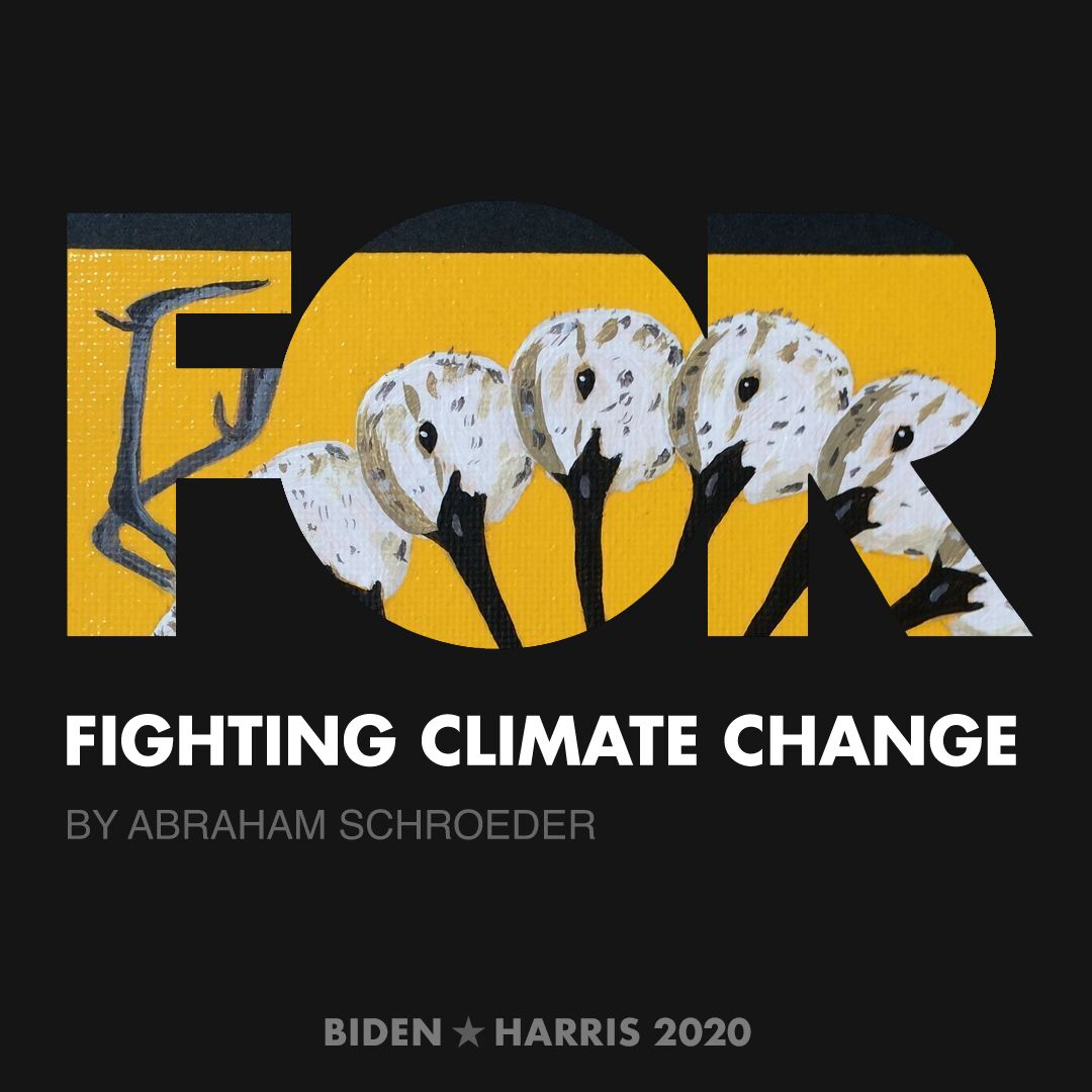 CreativesForBiden.org - Fighting Climate Change artwork by Abraham Schroeder