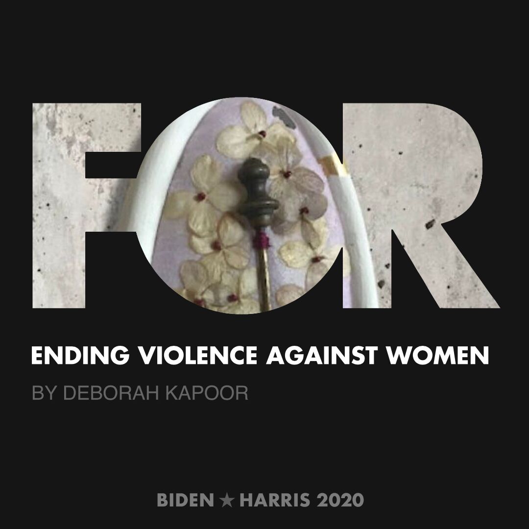 CreativesForBiden.org - Ending Violence Against Women artwork by Deborah Kapoor
