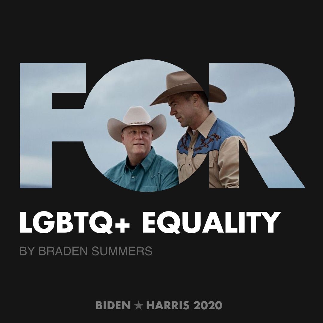 CreativesForBiden.org - LGBTQ+ Equality artwork by Braden Summers