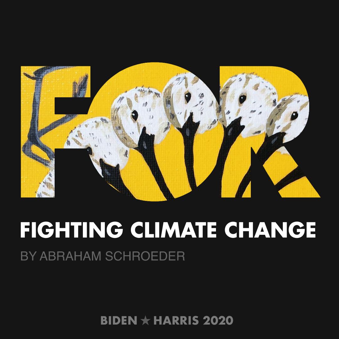 CreativesForBiden.org - Fighting Climate Change artwork by Abraham Schroeder
