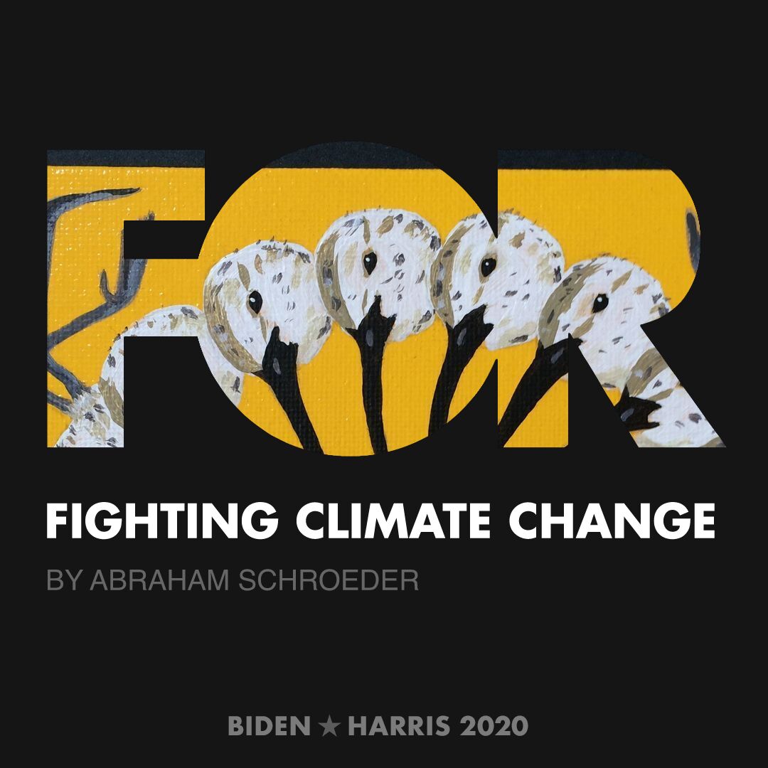 CreativesForBiden.org - Fighting Climate Change artwork by Abraham Schroeder