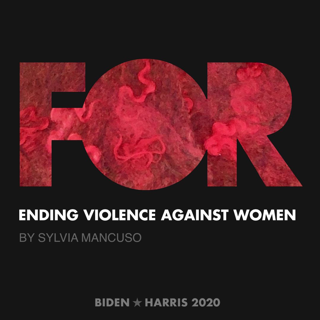 CreativesForBiden.org - Ending Violence Against Women artwork by Sylvia Mancuso