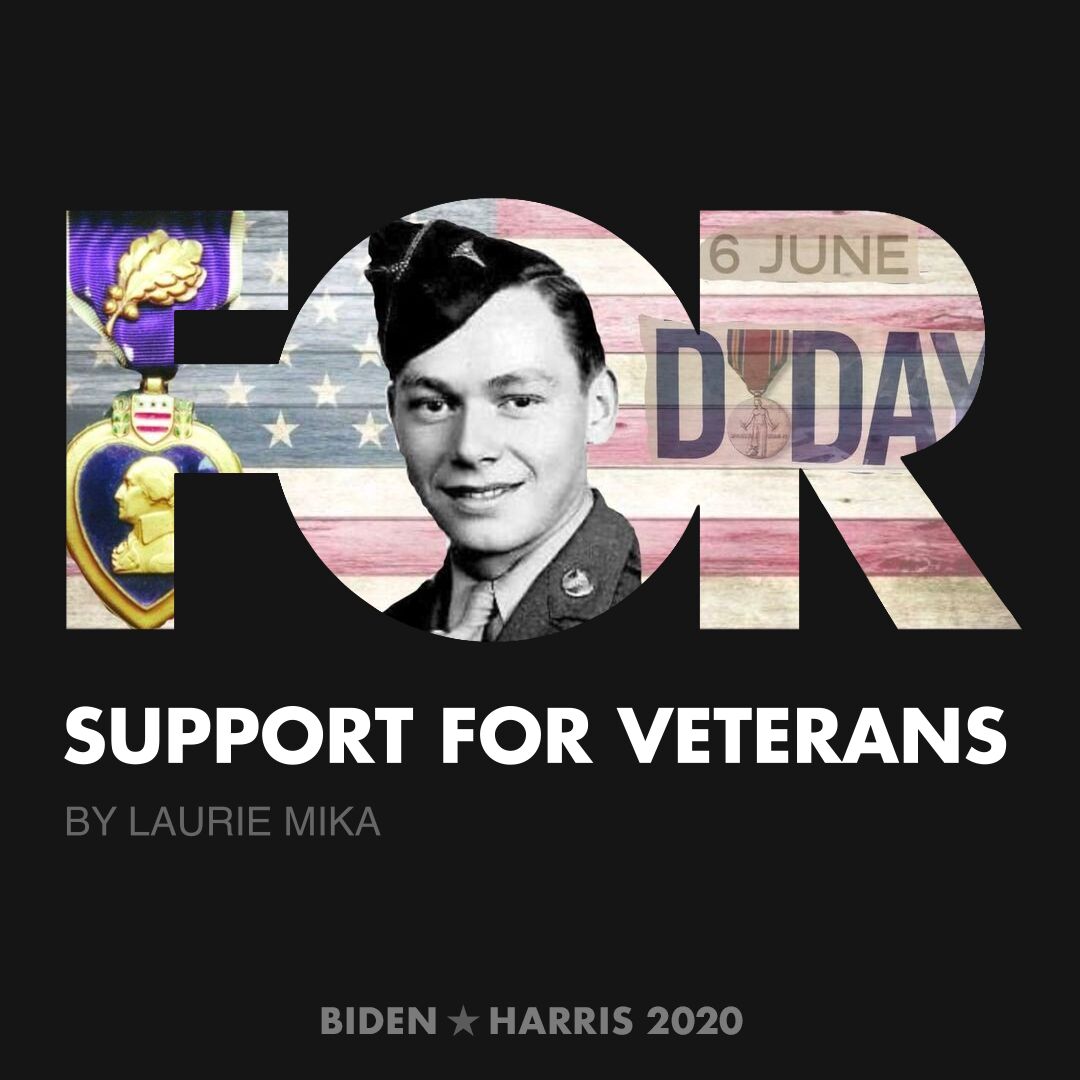 CreativesForBiden.org - Support for Veterans artwork by Laurie Mika