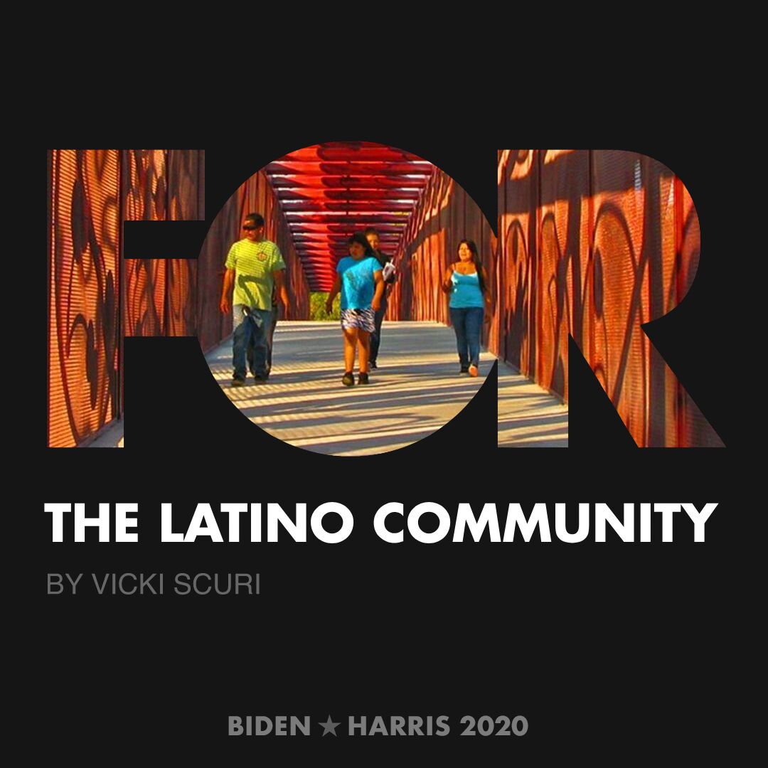 CreativesForBiden.org - The Latino Community artwork by Vicki Scuri