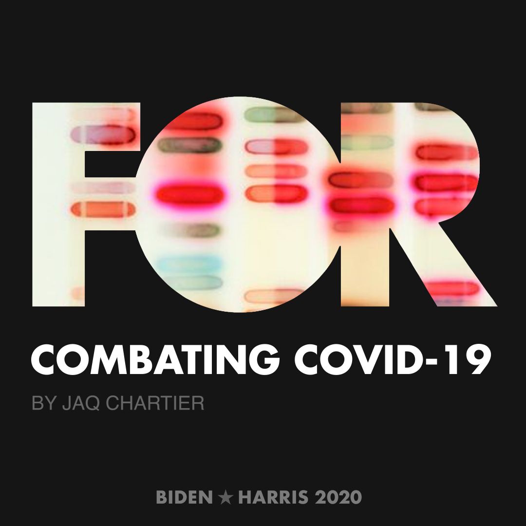 CreativesForBiden.org - Combating COVID-19 artwork by Jaq Chartier