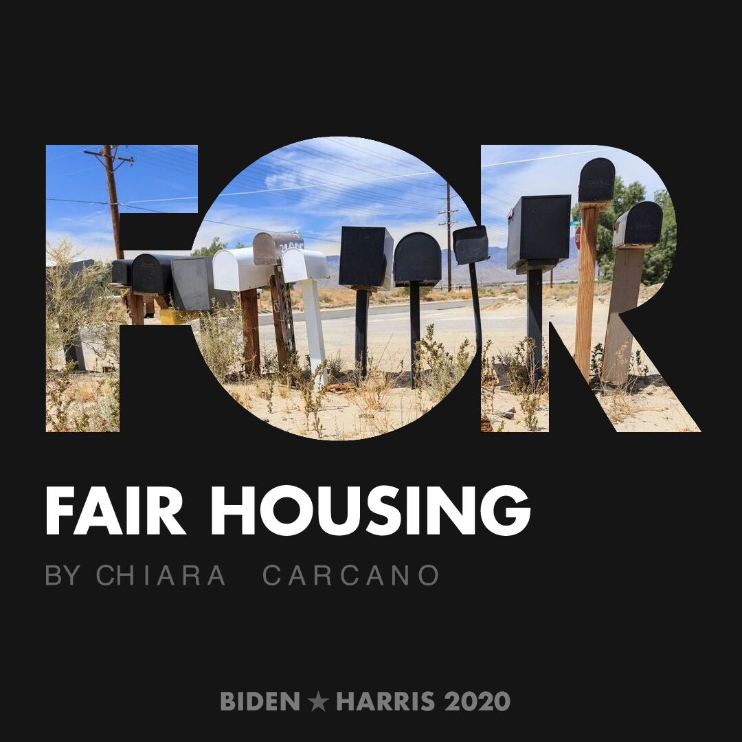 CreativesForBiden.org - Fair Housing artwork by Ch i a r a C a r c a n o