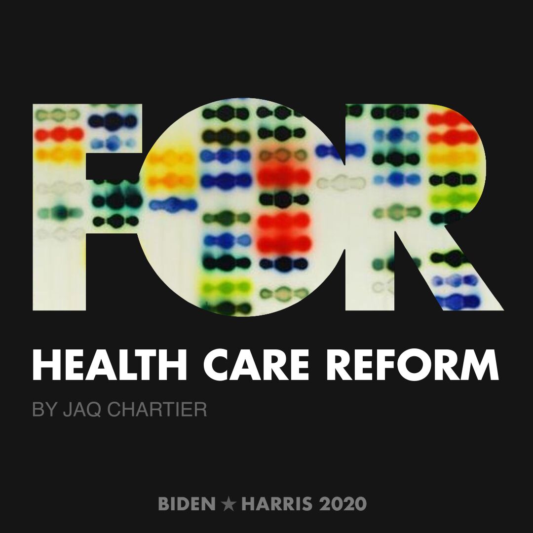 CreativesForBiden.org - Health Care Reform artwork by Jaq Chartier