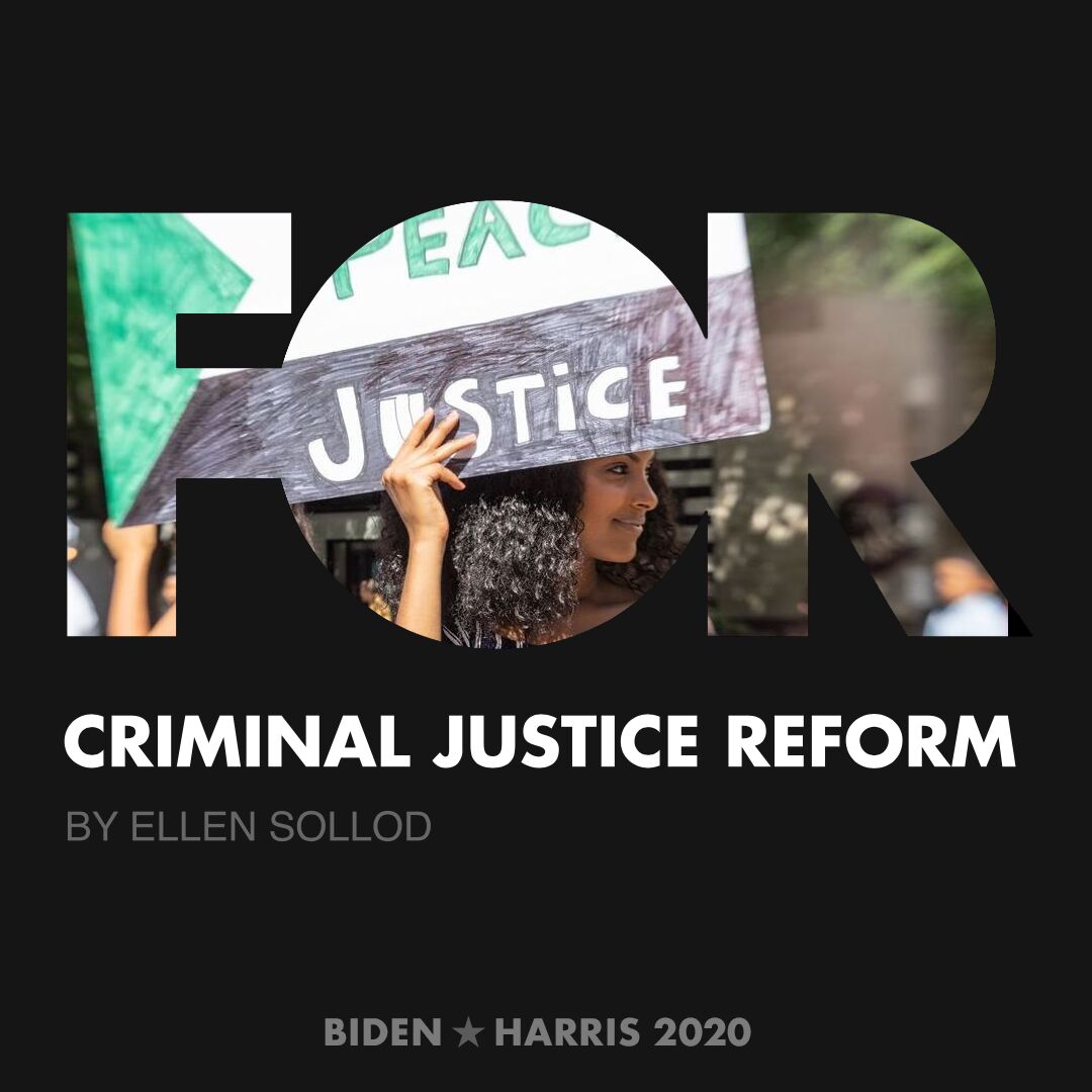 CreativesForBiden.org - Criminal Justice Reform artwork by Ellen Sollod