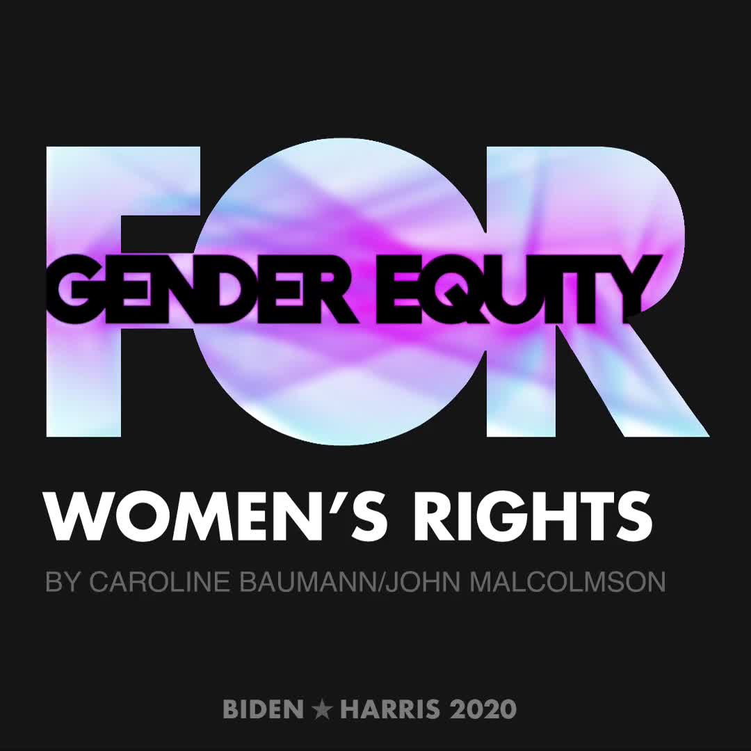 CreativesForBiden.org - Women’s Rights artwork by Caroline Baumann/John Malcolmson